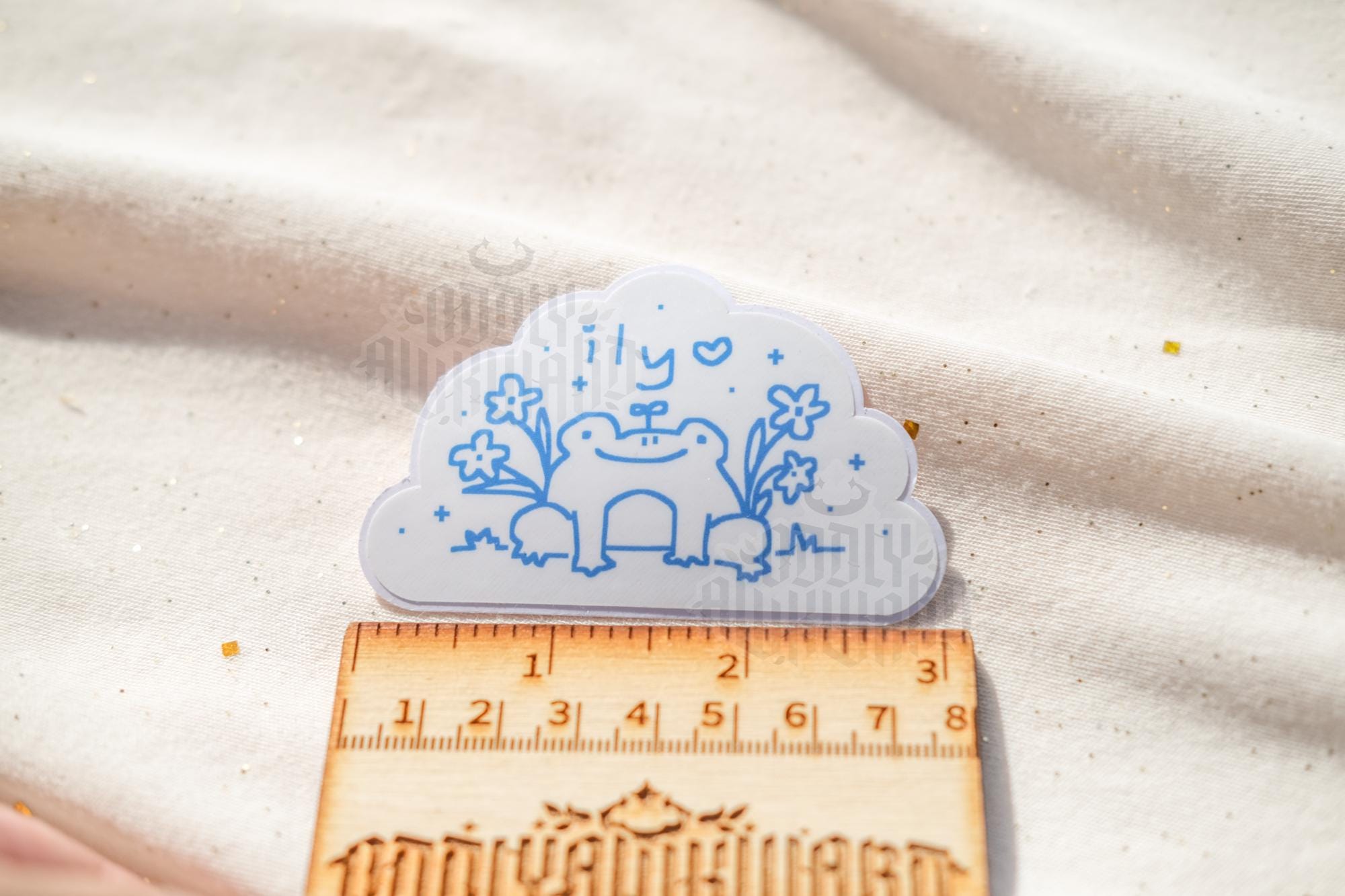 ily frog cloud sticker