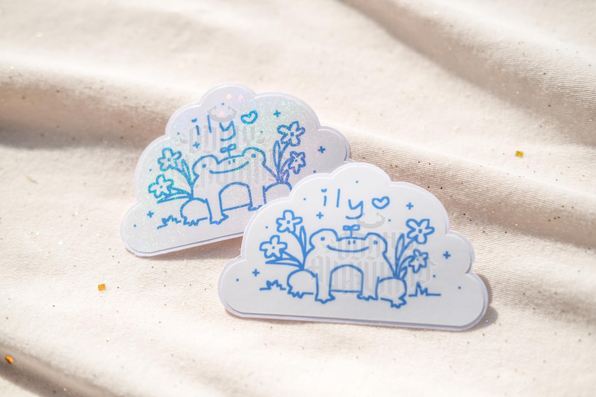 ily frog cloud sticker