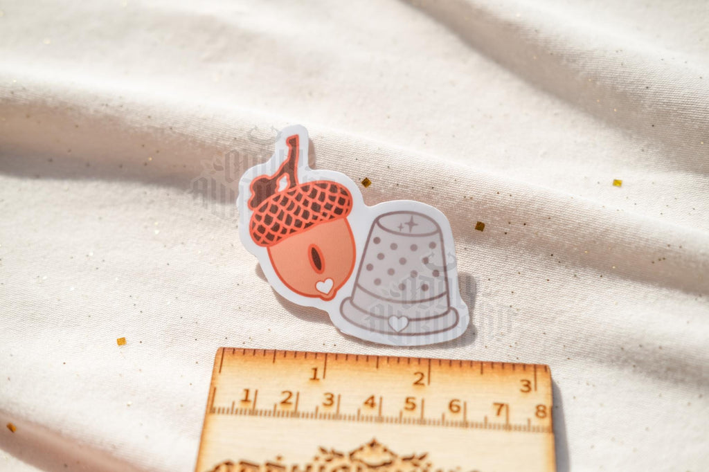Thimble & Acorn Sticker