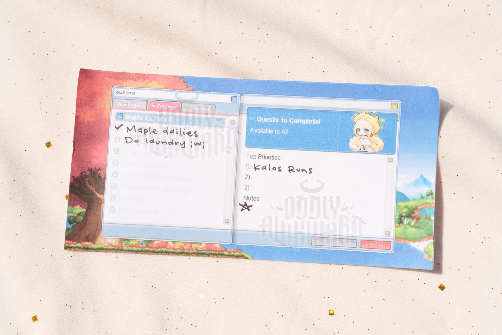 MADE-TO-ORDER - MapleStory Memo Sheets