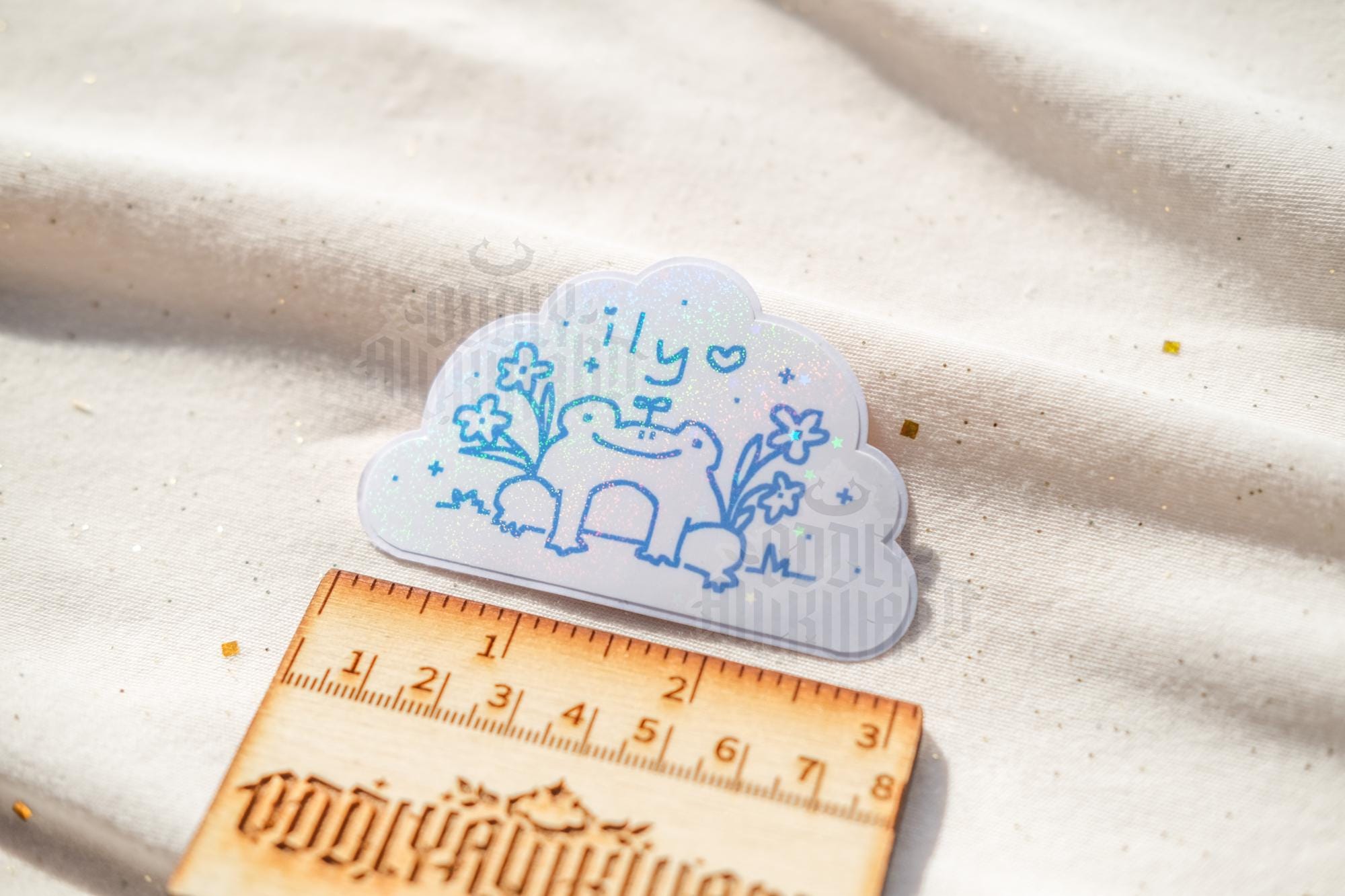 ily frog cloud sticker