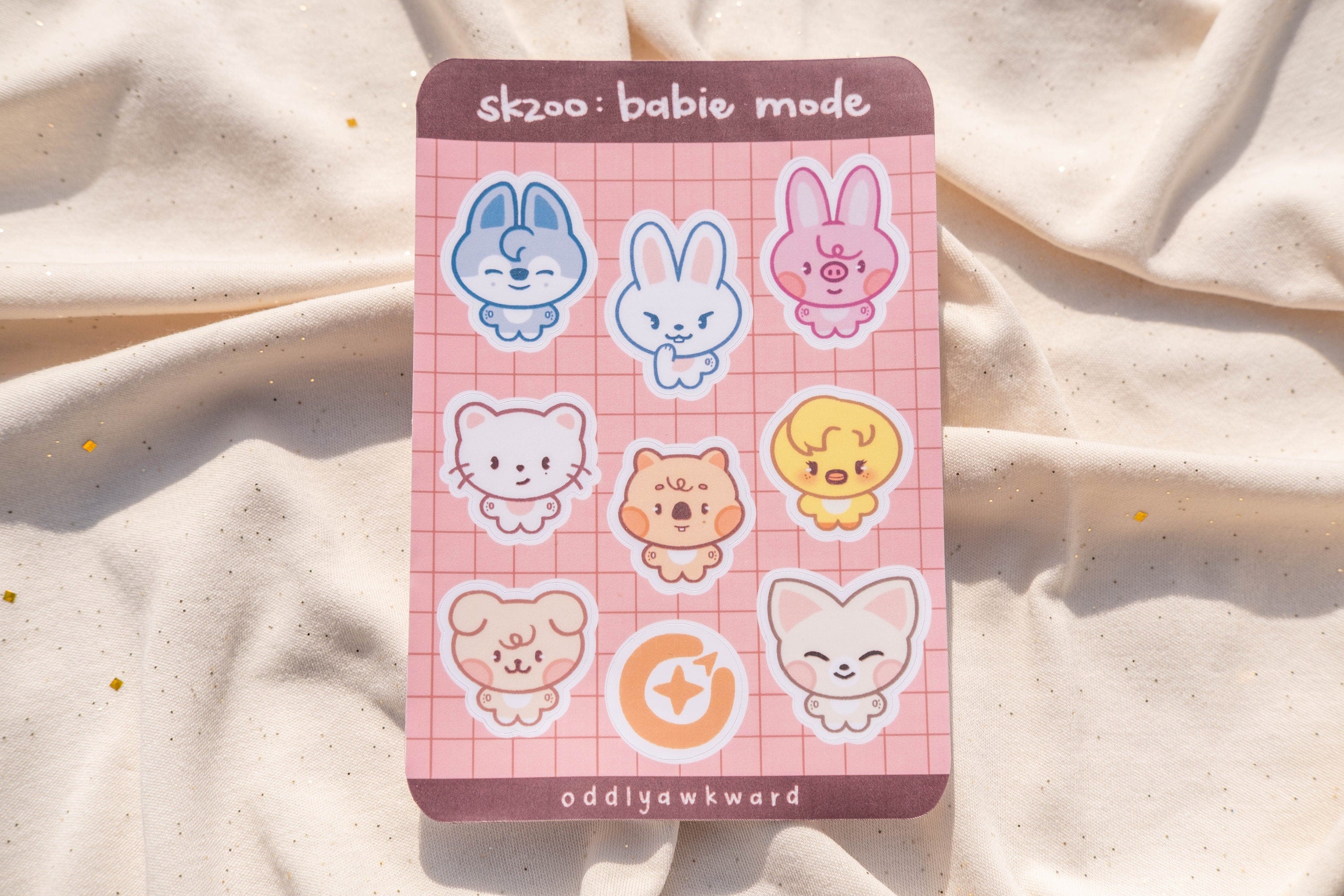 skz: babie mode sticker sheet