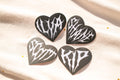 HR Heart Metal-Inspired Stickers
