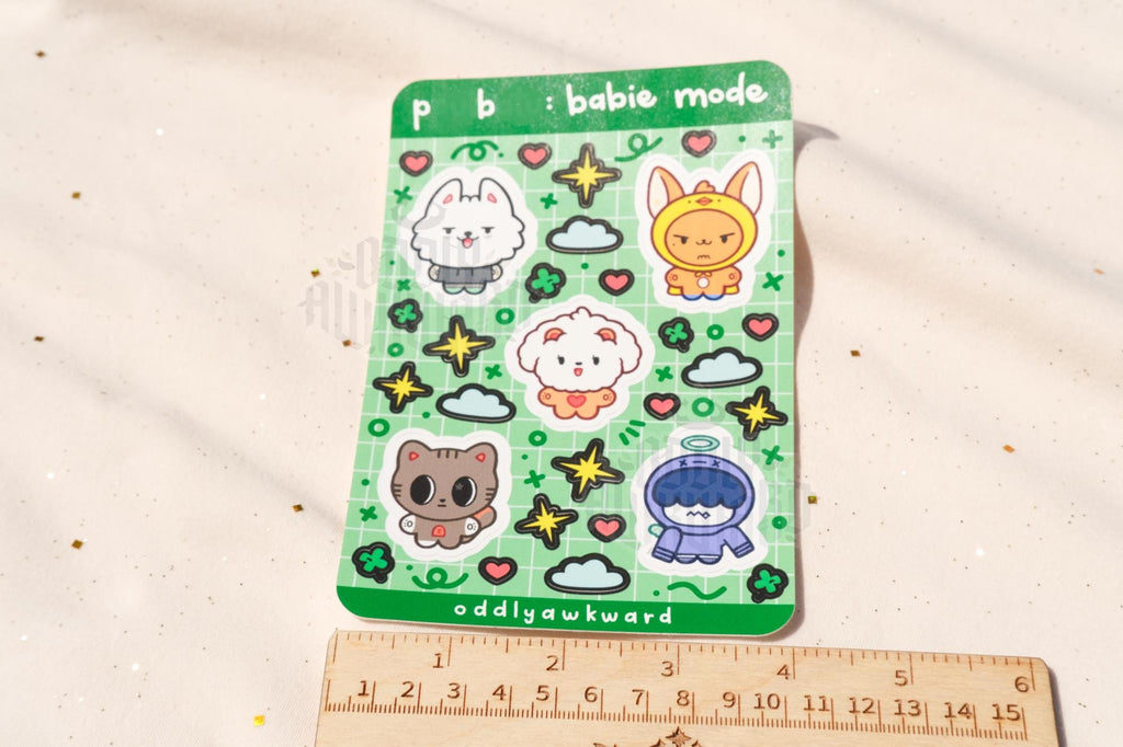 pb: babie mode sticker sheet