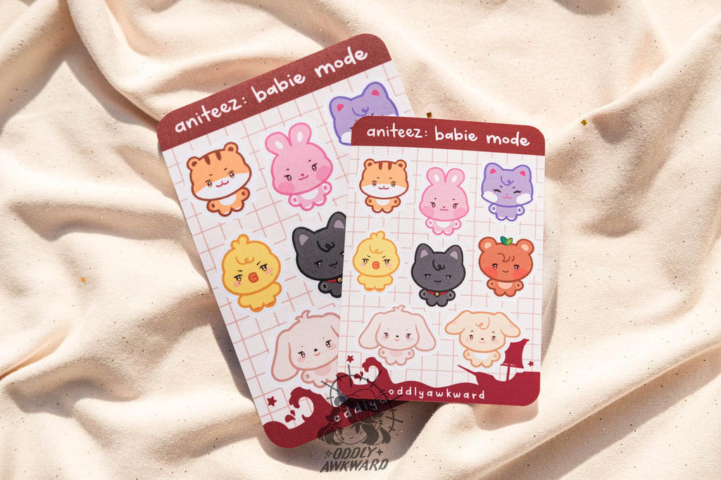 at: babie mode sticker sheet