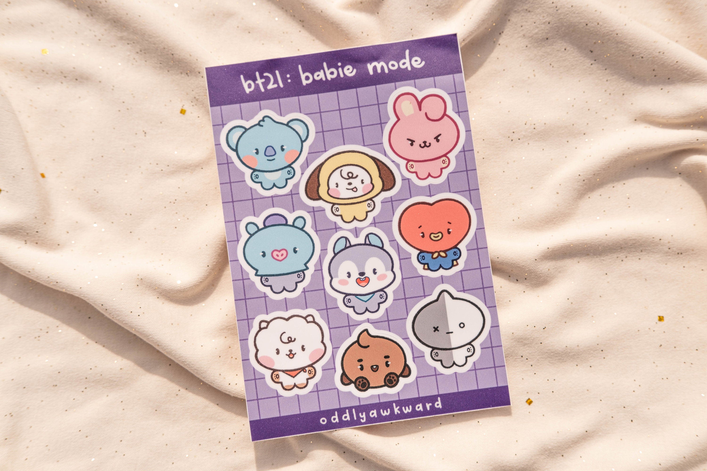 bt: babie mode sticker sheet