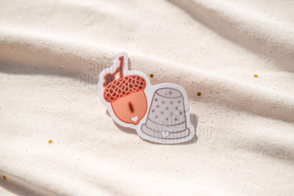 Thimble & Acorn Sticker