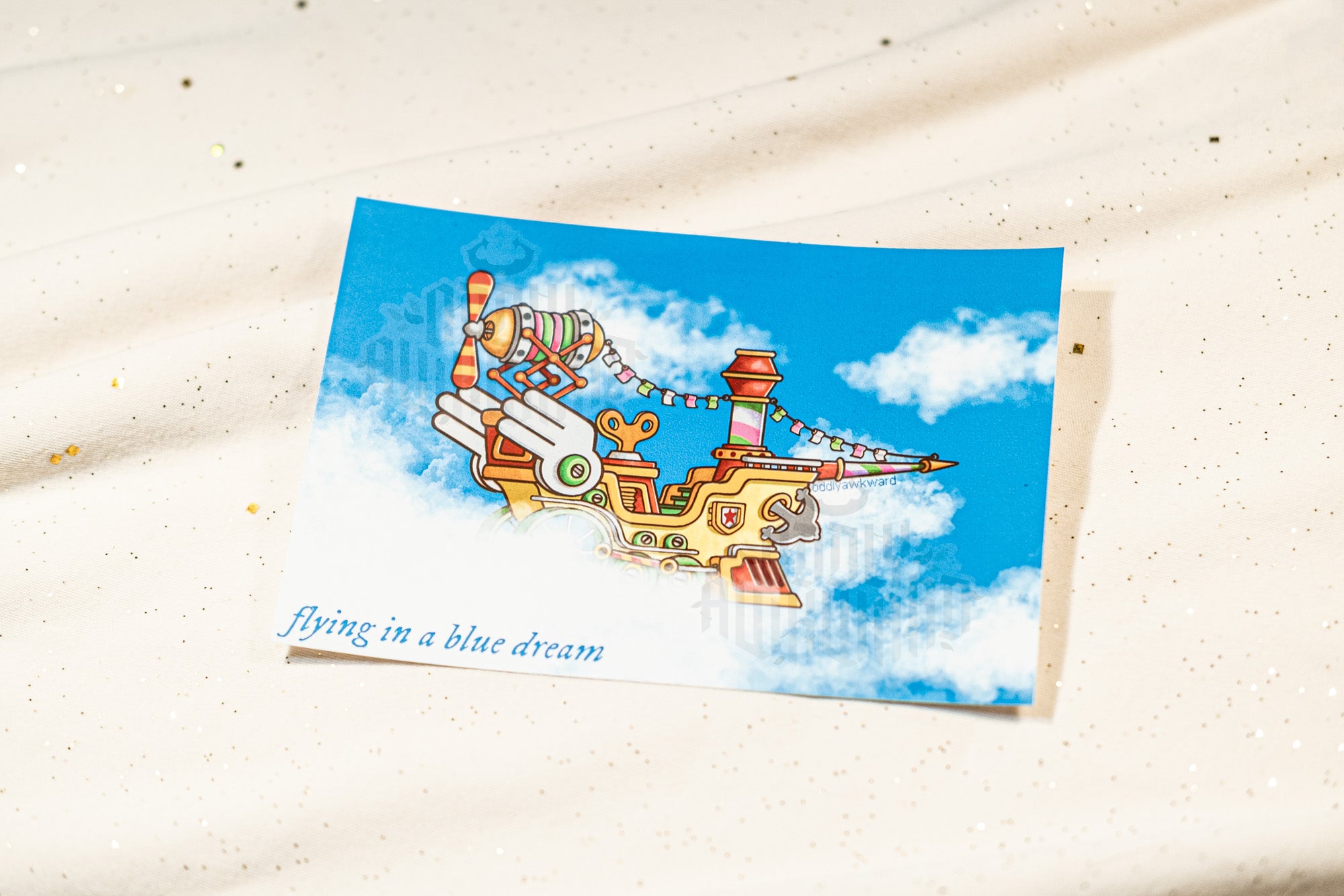 Blue Dream Ship 4x6 Print