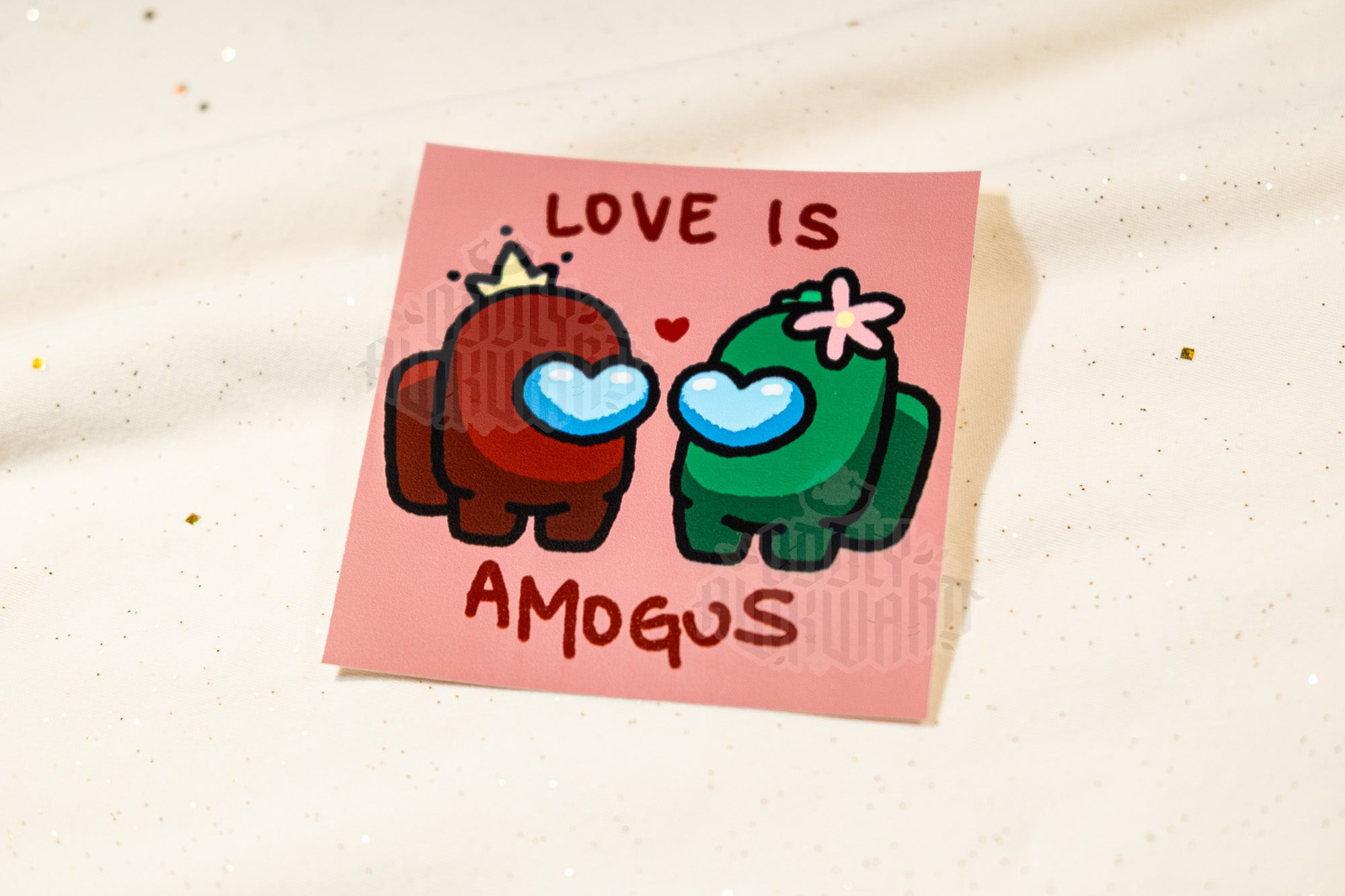 Love is Amogus 4x4 Print