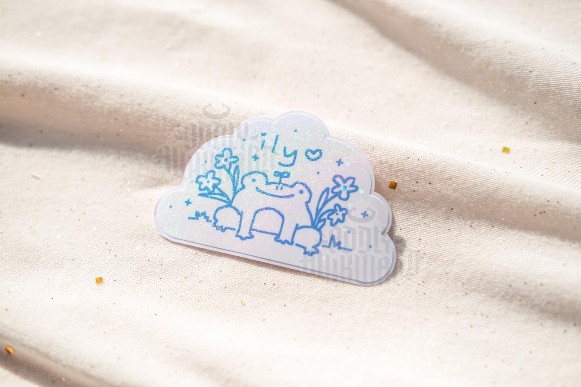 ily frog cloud sticker