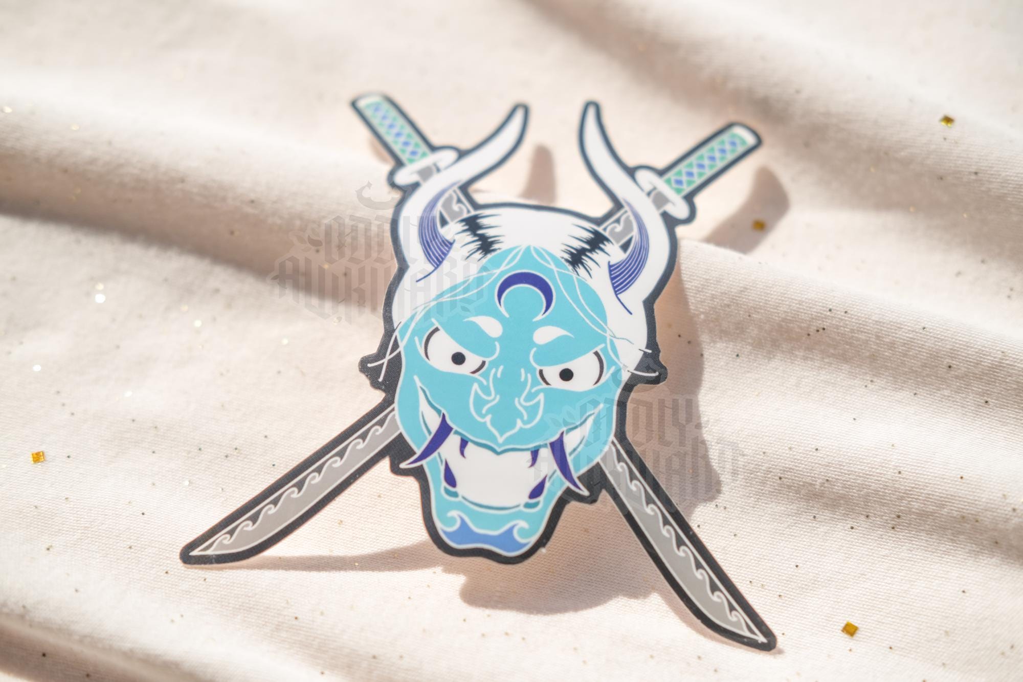 Blue Oni Demon Sticker