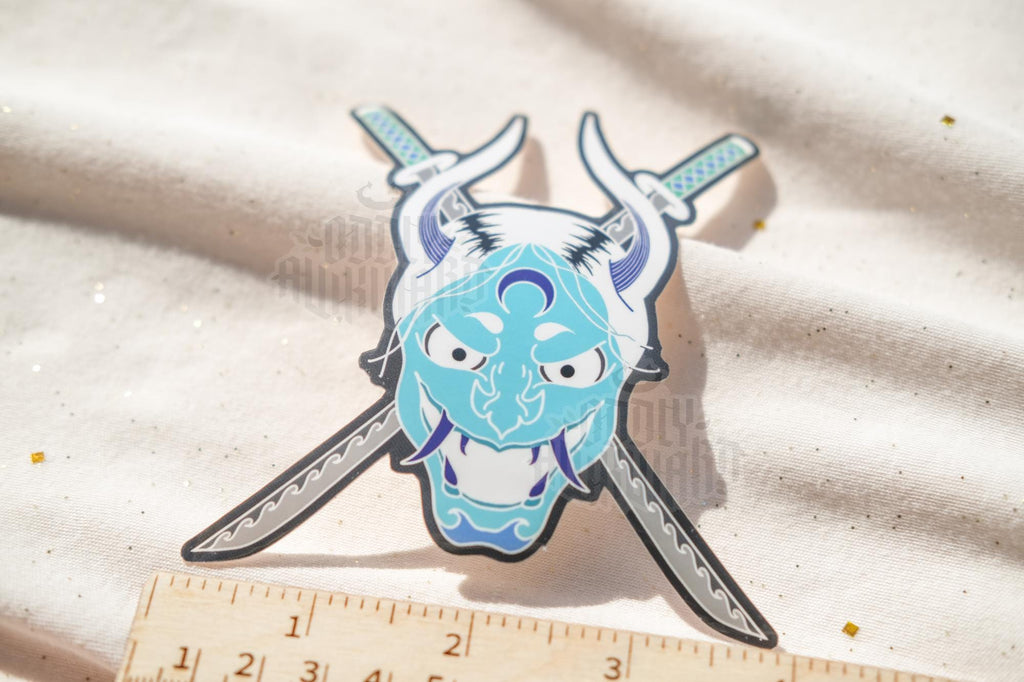Blue Oni Demon Sticker