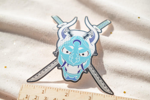 Blue Oni Demon Sticker
