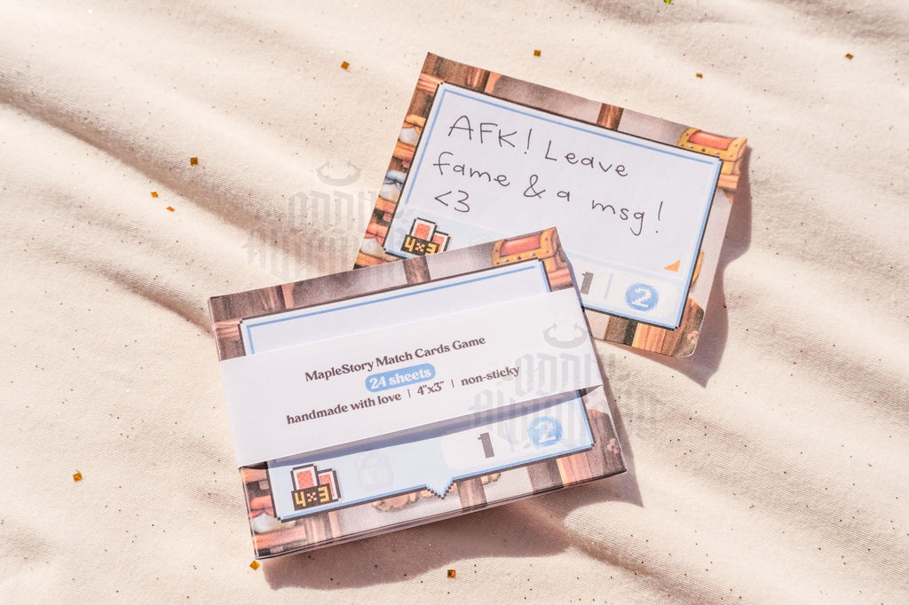 MapleStory Match Card Minigame Memo Pad
