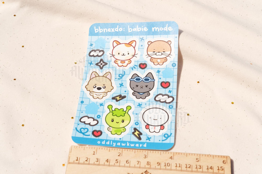 bb: babie mode sticker sheet