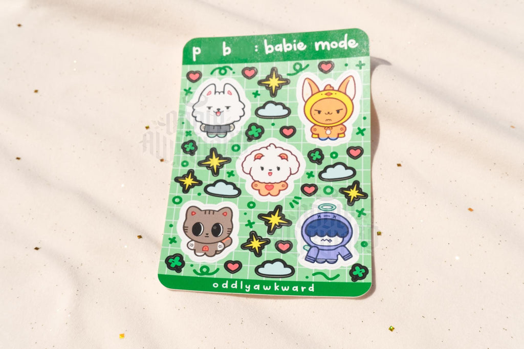 pb: babie mode sticker sheet