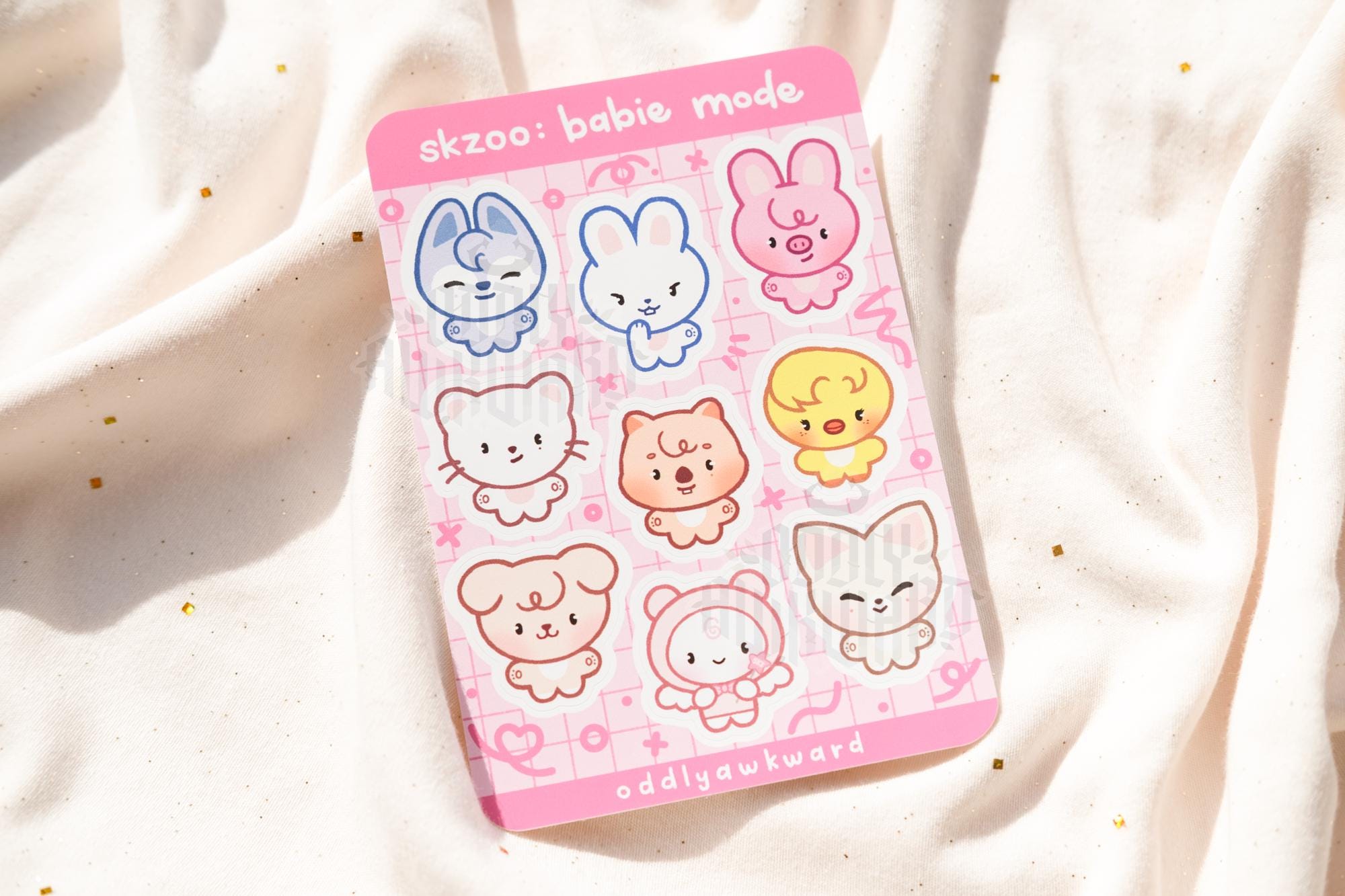 skz: babie mode sticker sheet